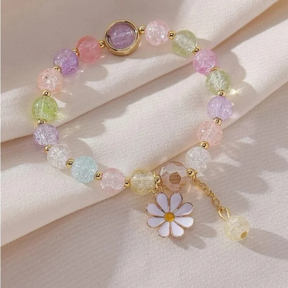 ⚠️Clearance Colorful Flower Charm Beaded Bracelet - Picture 2 of 5